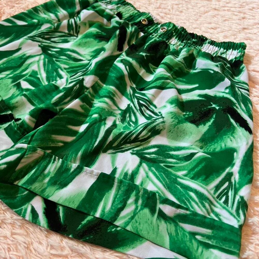 Tropical Palm‎ Vacation Casual Lightweight Pool Summer Festival Print Shorts - Picture 3 of 4